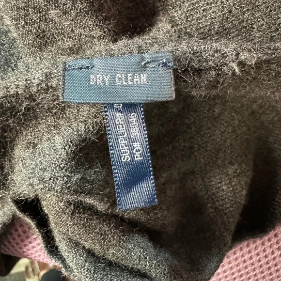 Polo Ralph Lauren Custom Fit Merino Wool V-Neck Gray Sweater Size Large - Picture 7 of 9